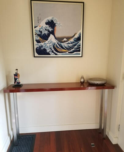 Entrance Table (from purchased redgum timber)